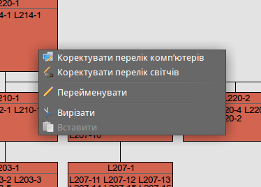 Lan painter, context menu