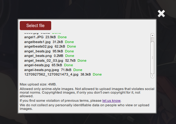 Multiple files uploader
