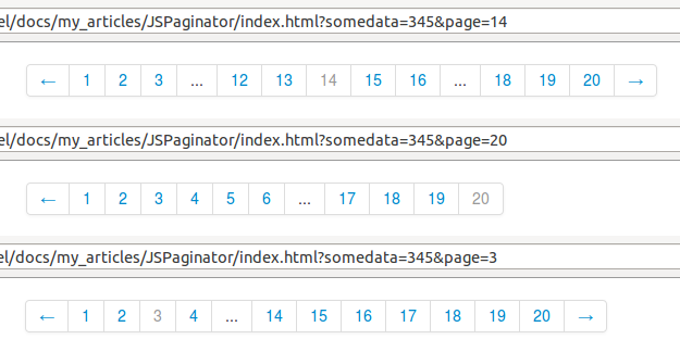 Pagination widget