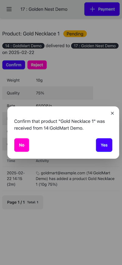 Retailer confirm