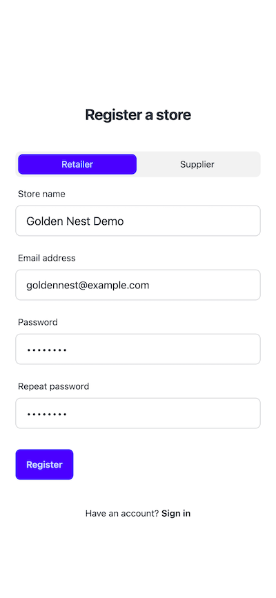 Retailer register